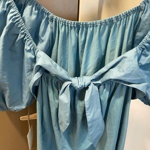 Puff sleeve blouse from Target with bow, brand new with tags.